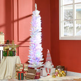 Arbre de Noel artificiel mince preillumine lumieres LED
