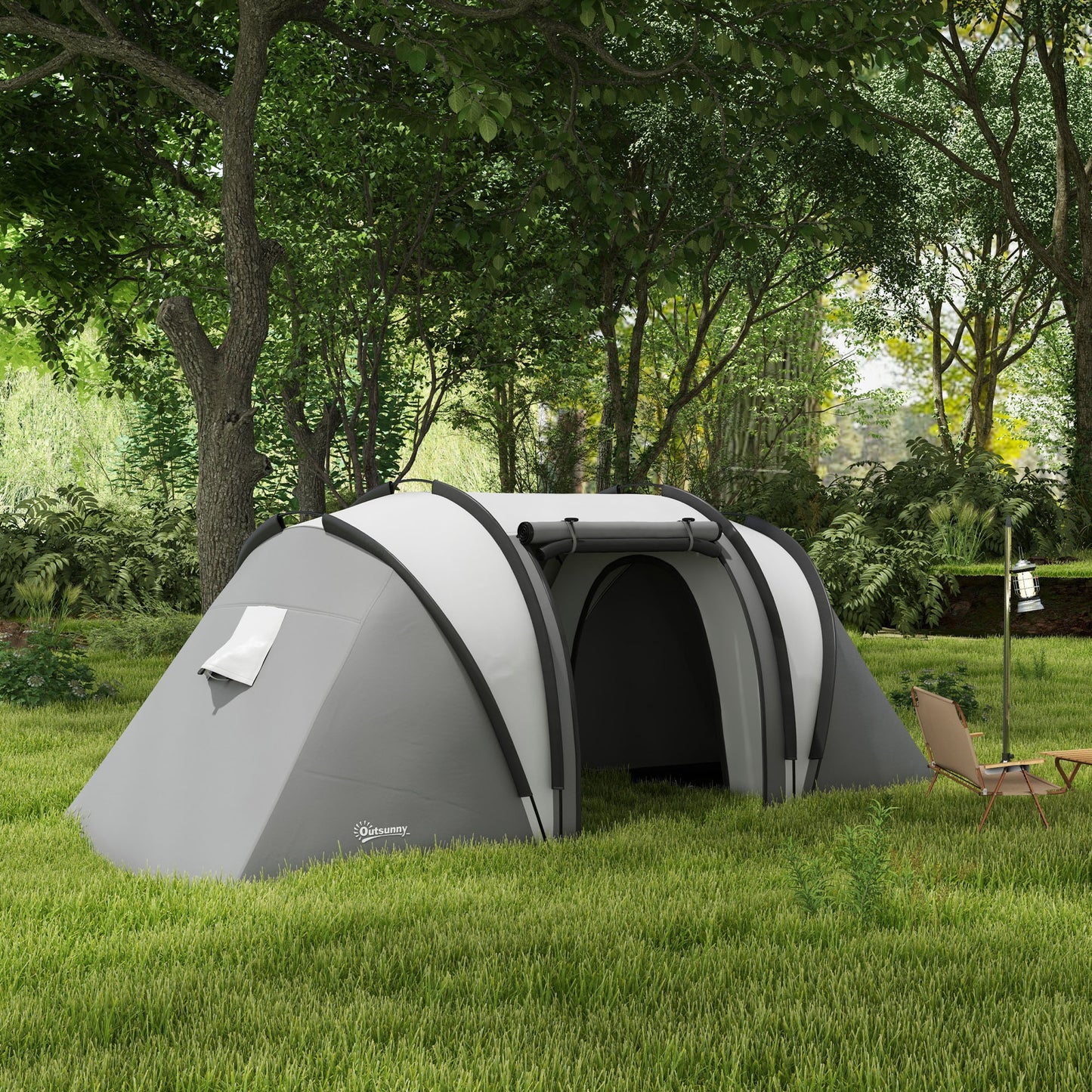 Tente de camping familiale 2 chambres avec salon