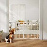 Barrière pour animaux réglable avec porte — acier