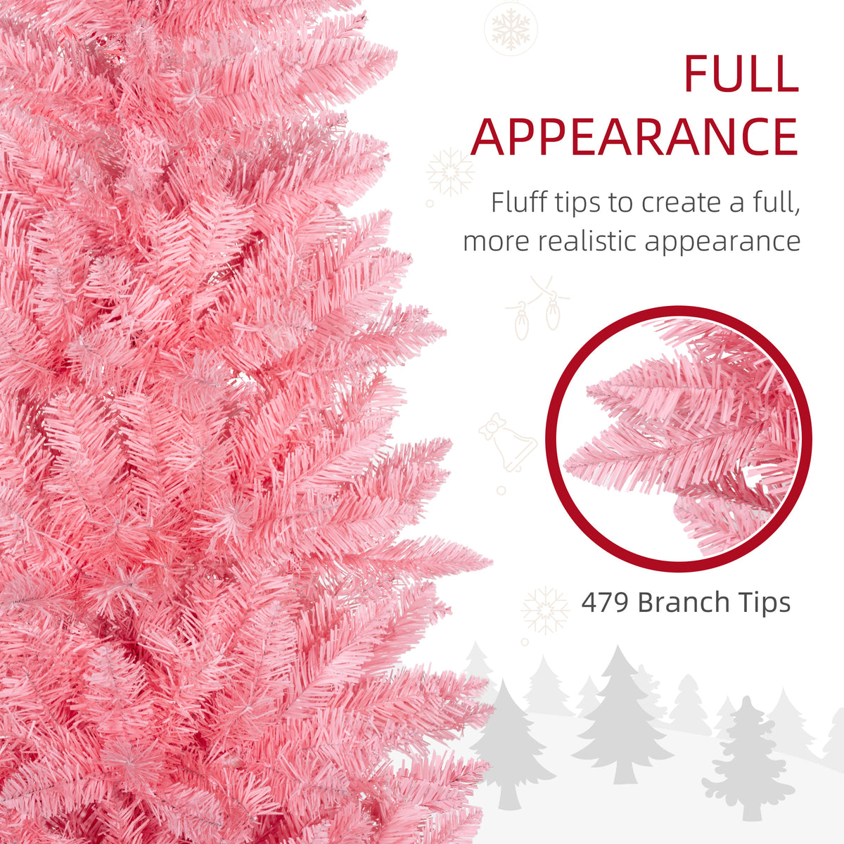 Sapin Noël Artificiel Mince 6 pi — Vert