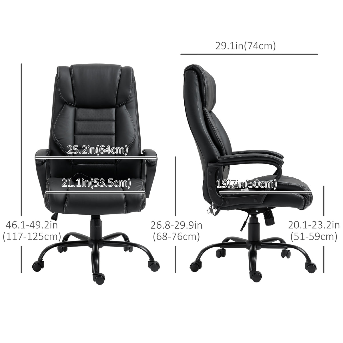 Chaise de bureau ergonomique de direction massante