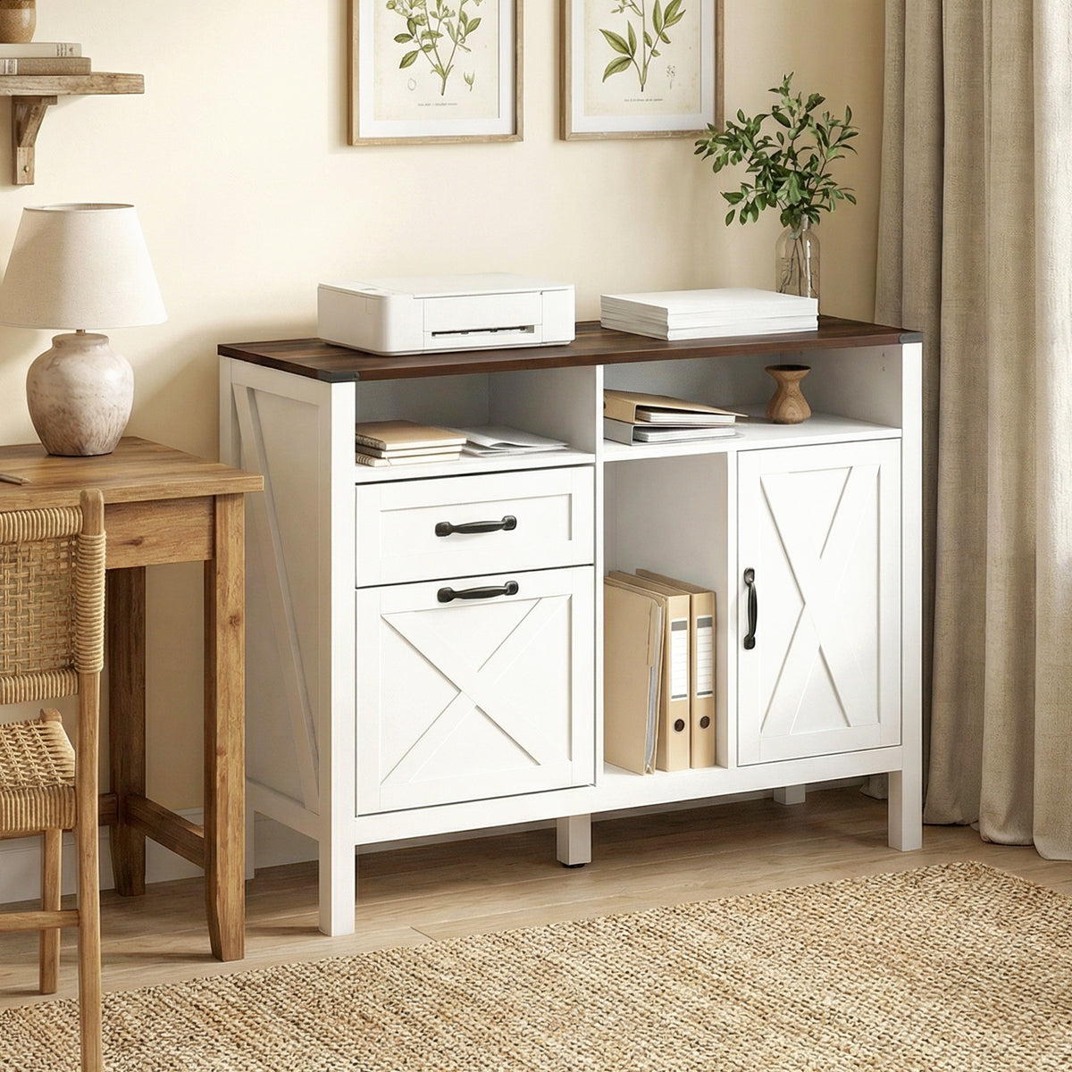 Classeur latéral de bureau style rustique
