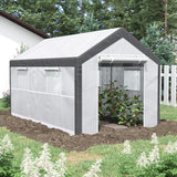 2.1 x 3.7 x 2.1m Wind-Resistant Greenhouse with Ventilation