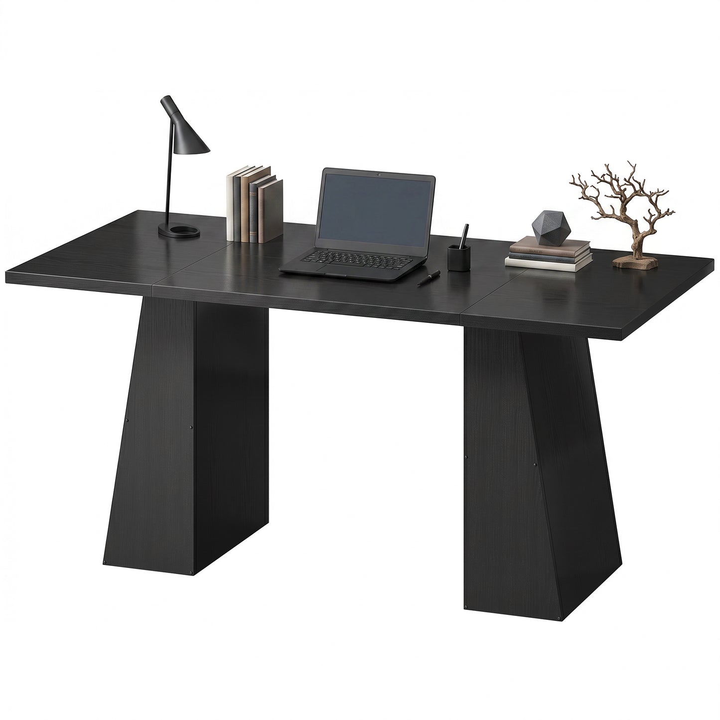 Bureau d'ordinateur à base trapézoïdale 160 cm