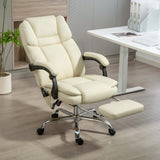 Chaise de bureau massante inclinable avec repose-pieds