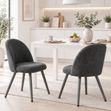Chaises de salle à manger velours ensemble de 2