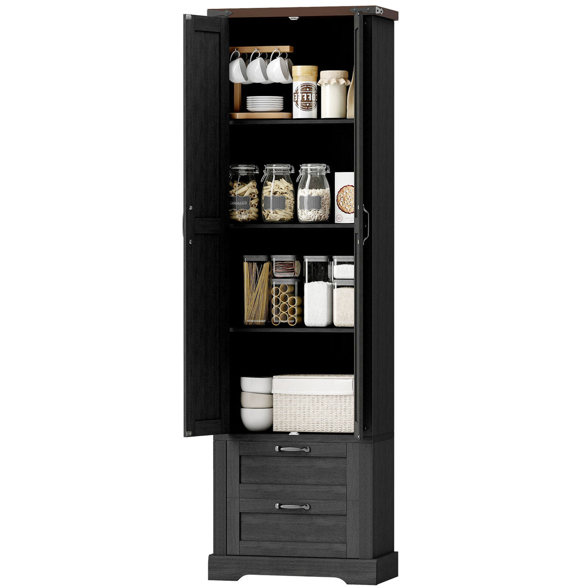 Armoire pantry cuisine 71 po — noir