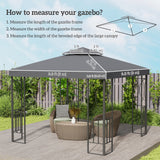 Toile de remplacement gazebo 2 niveaux 3 x 3 m