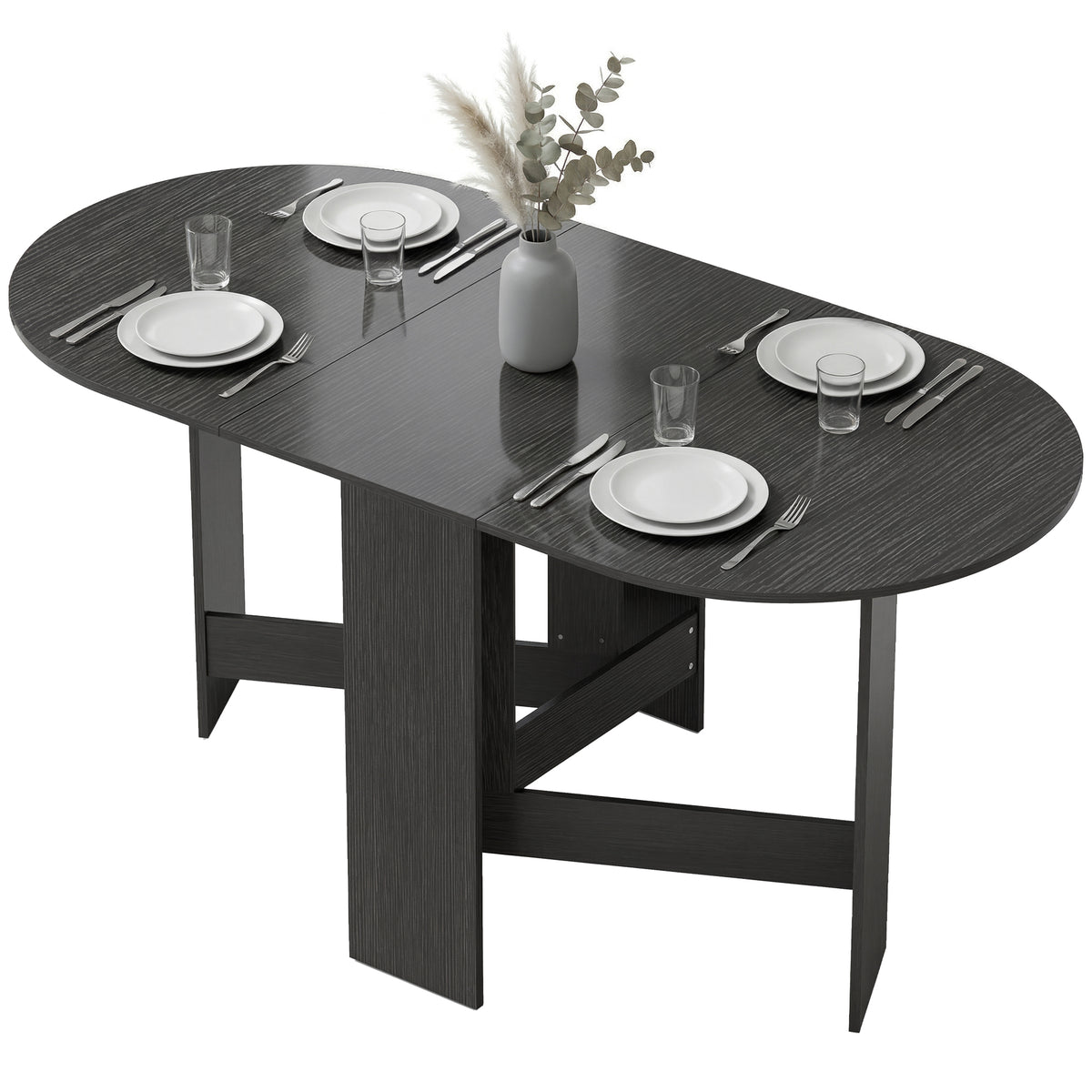 Table à manger pliante ovale