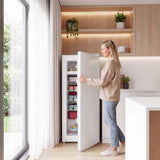 Congélateur vertical 2-en-1 avec 6 tablettes ajustables