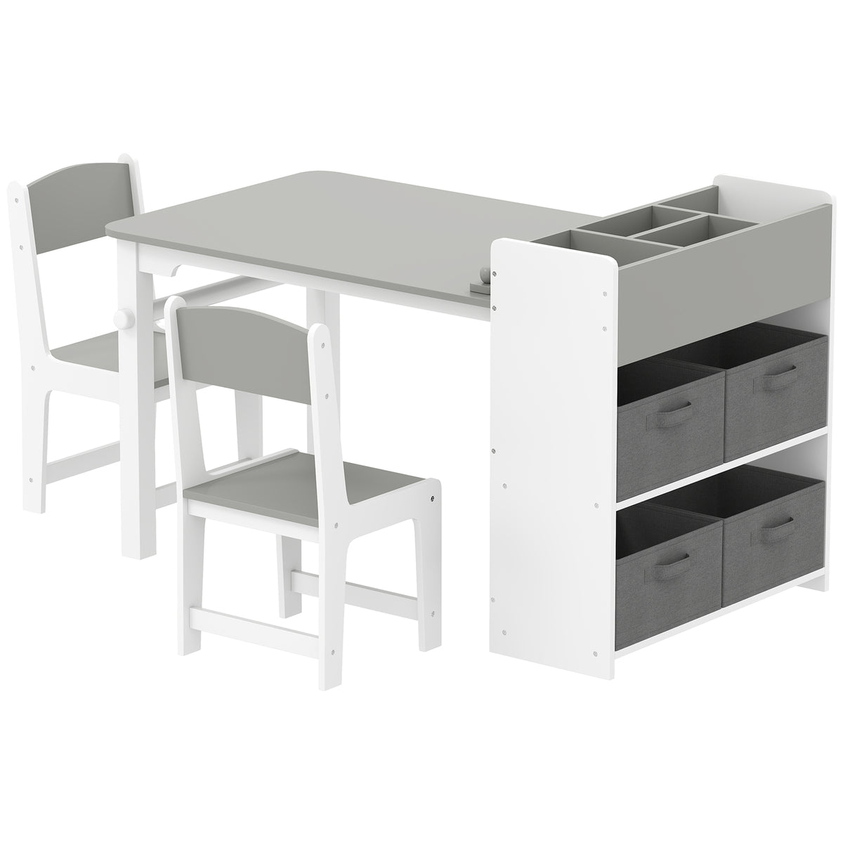 Ensemble table et chaises pour enfants avec rouleau — Lot de 3