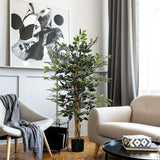 Ficus artificiel décoratif en pot