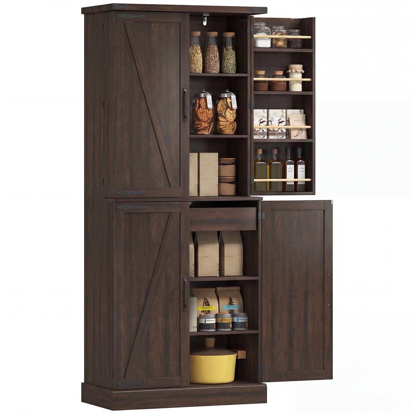 Armoire-garde-manger style fermette 183 cm