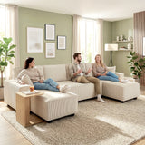 Canapé sectionnel modulaire en U avec doubles chaises