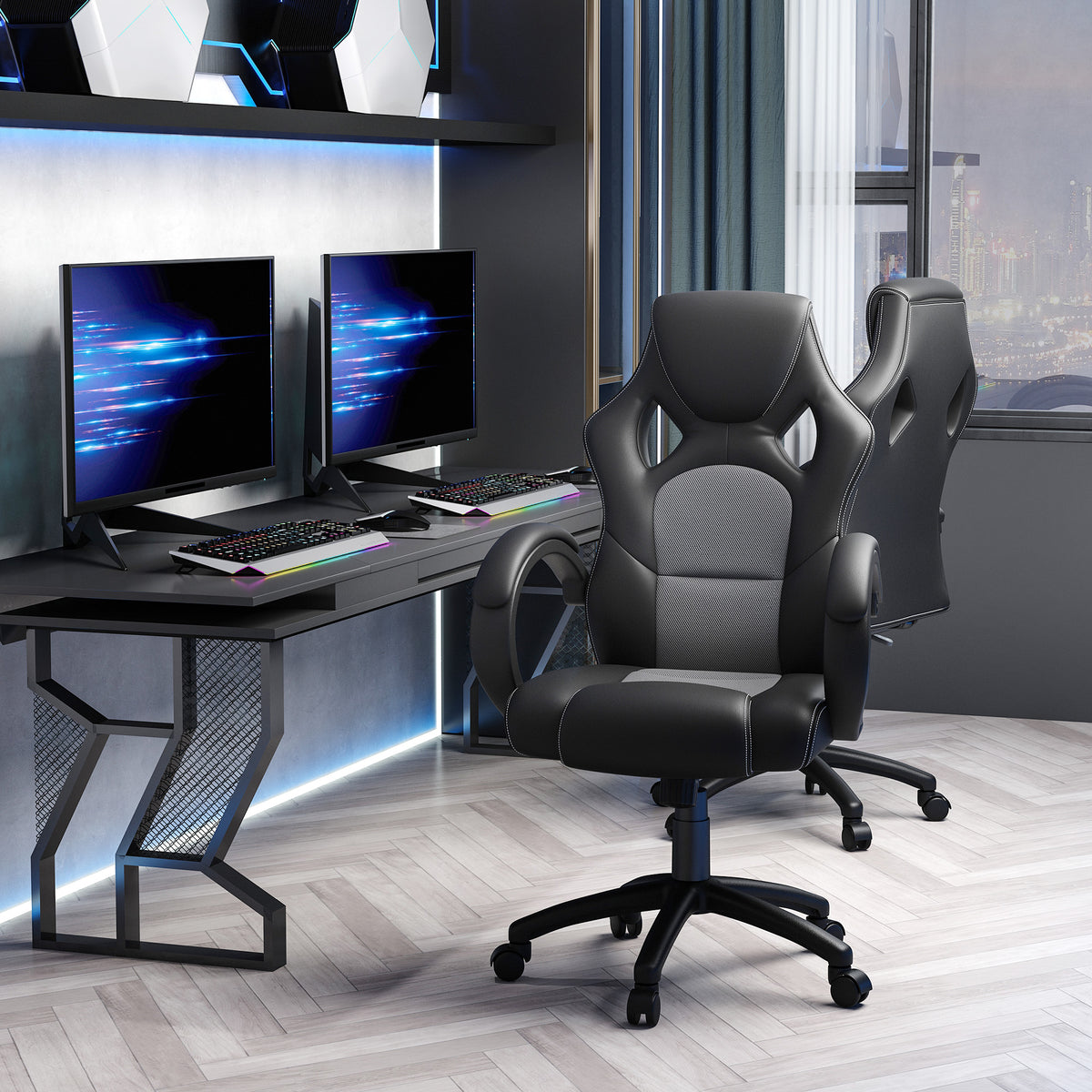 Chaise gaming ergonomique hauteur réglable