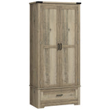 Armoire-garde-manger de cuisine style campagnard 175 cm