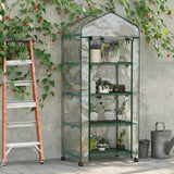 Serre portable 4 étages avec roues — transparent