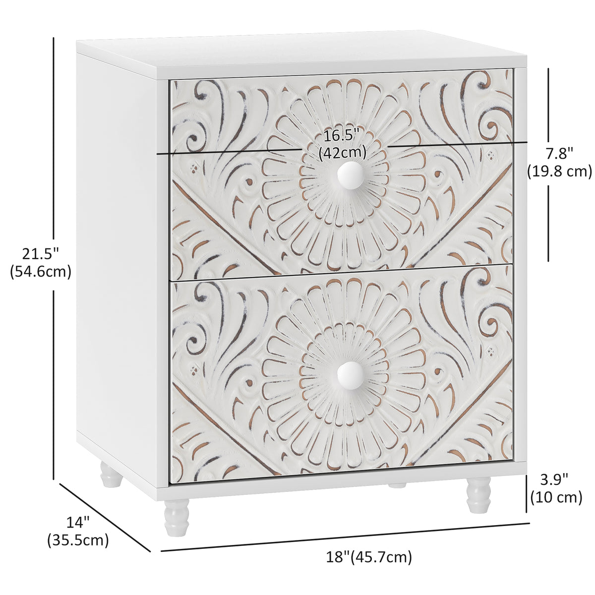 Table de chevet style moderne du milieu du siècle