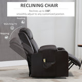 Fauteuil releveur électrique inclinable en cuir synthétique