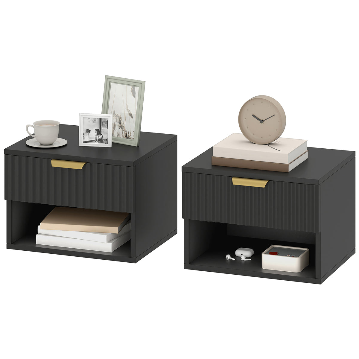 Tables de chevet flottantes murales — Lot de 2