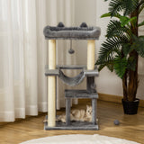 Tour à chat multi-niveaux 99 cm — Gris