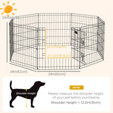 Parc d'exercice pliable pour animaux 8 panneaux