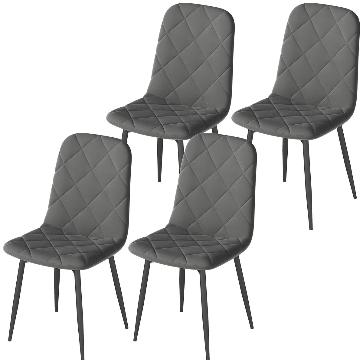Chaises de salle à manger rembourrées ensemble de 4