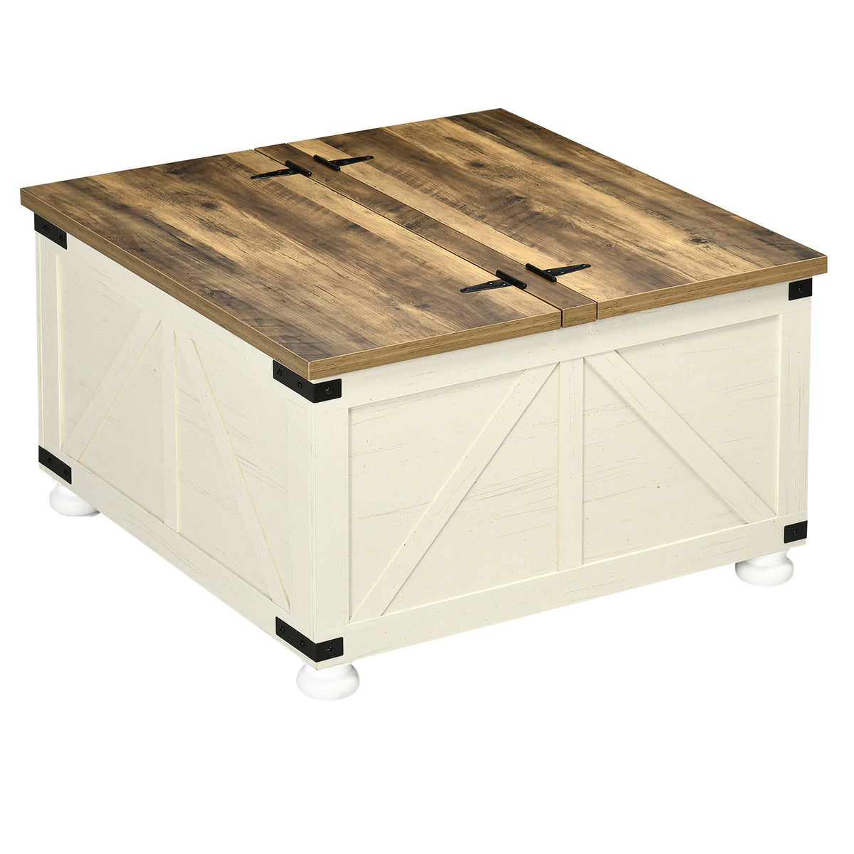 Table basse rustique avec rangement caché