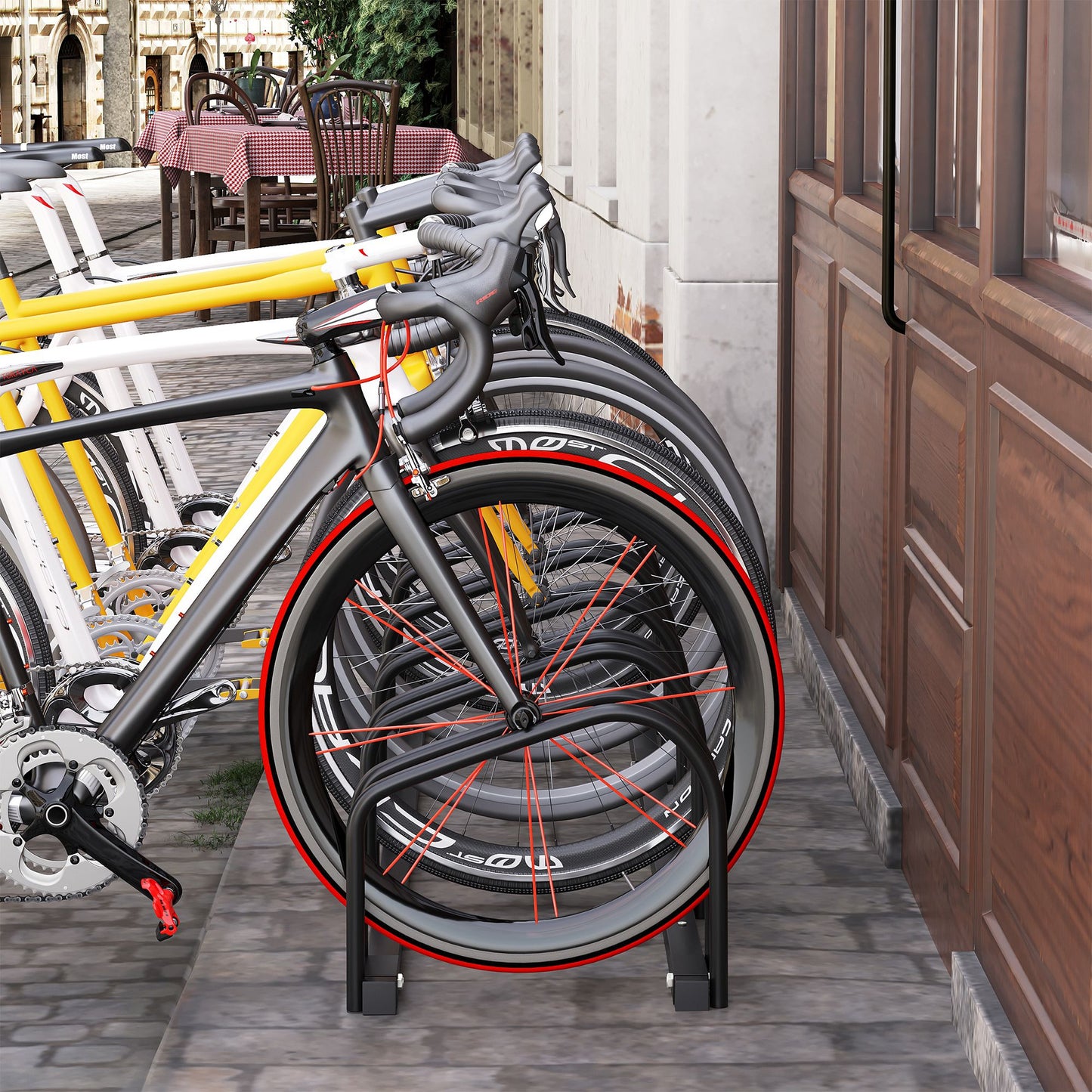 Râtelier à vélos au sol pour 6 vélos