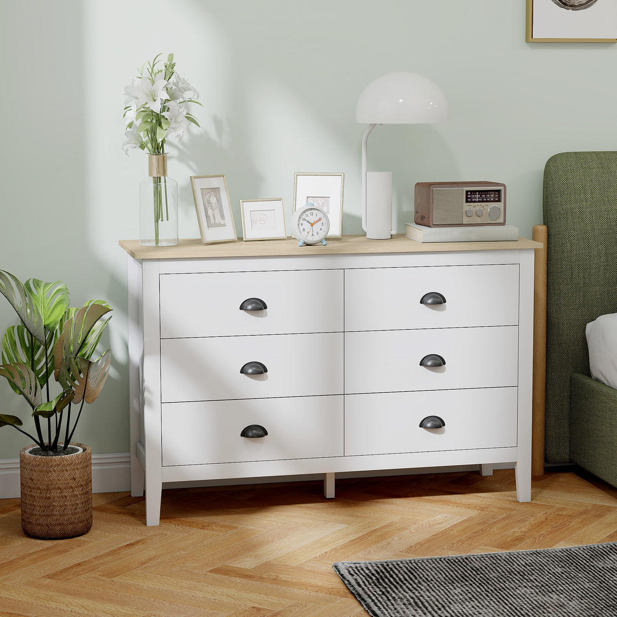 Commode moderne à six tiroirs pour chambre