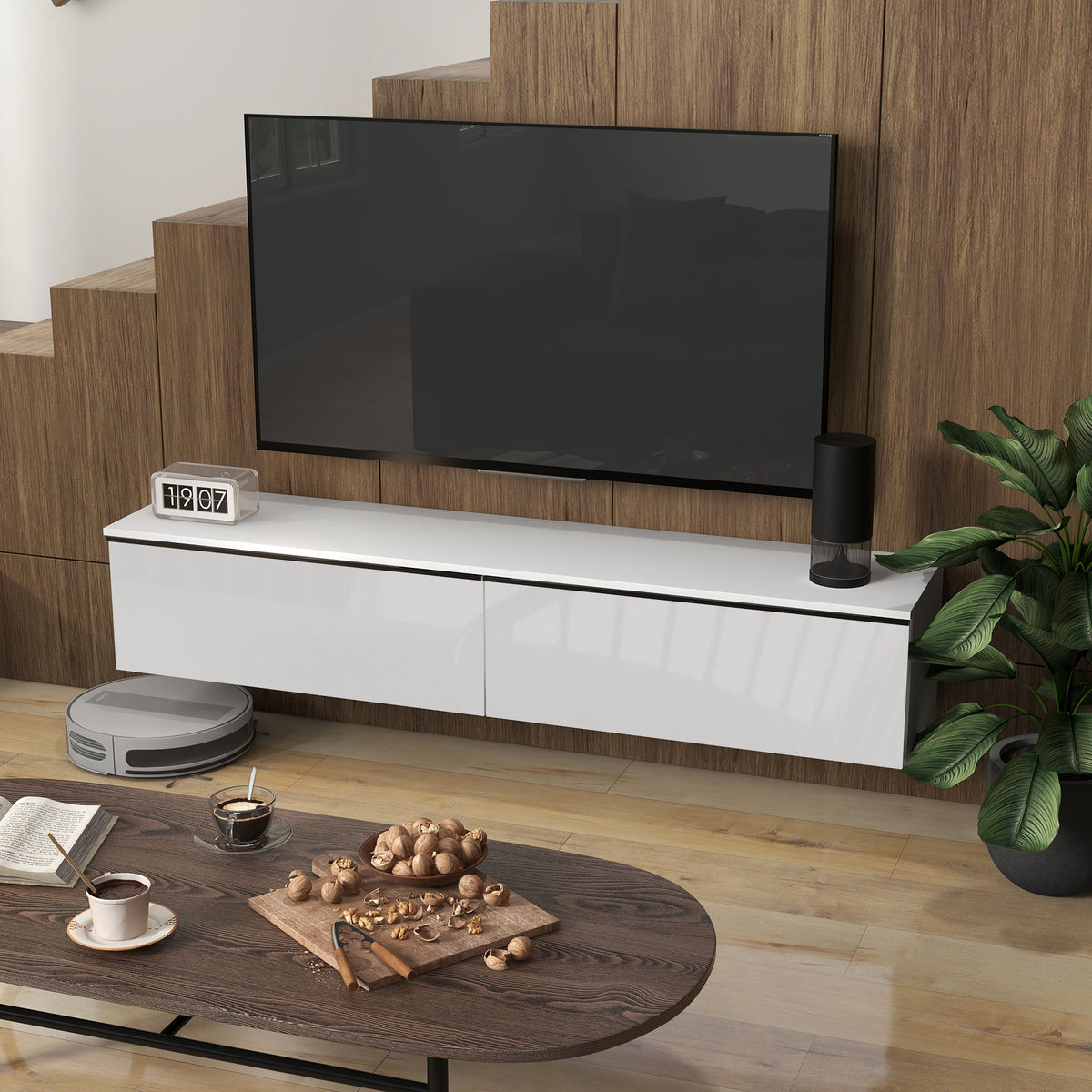 Meuble TV mural suspendu moderne