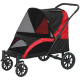 Poussette pliable pour grands chiens avec roues amortissantes