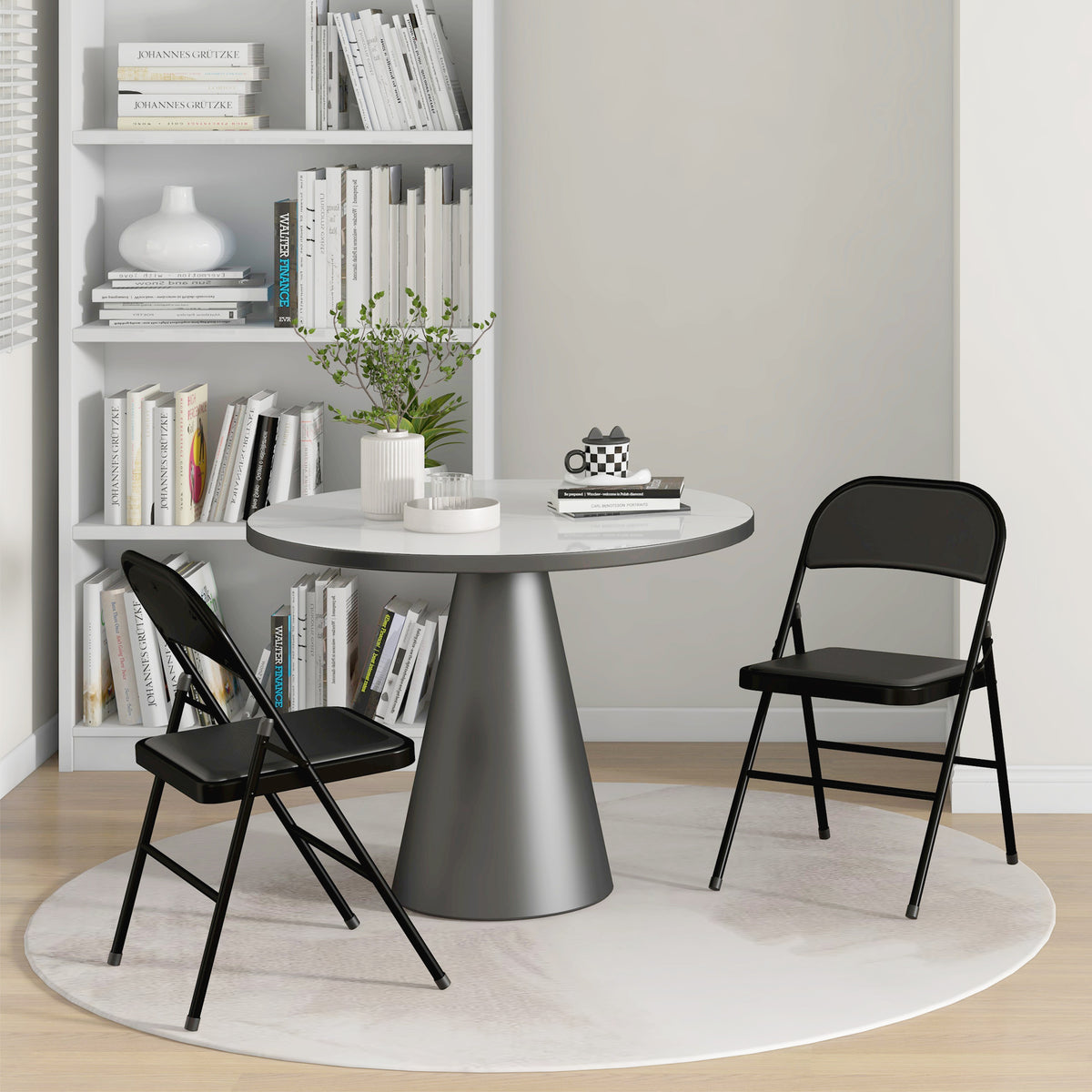 Chaises pliantes rembourrées en similicuir — lot de 2