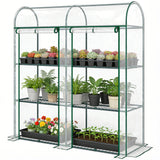 Mini serre portable 3 niveaux 2 portes enroulables