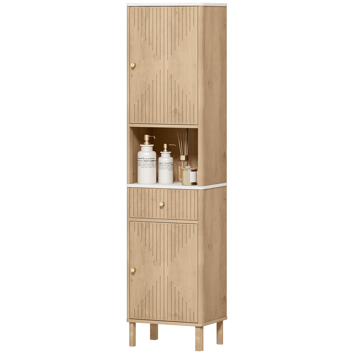 Armoire salle de bain 66 po — Chêne