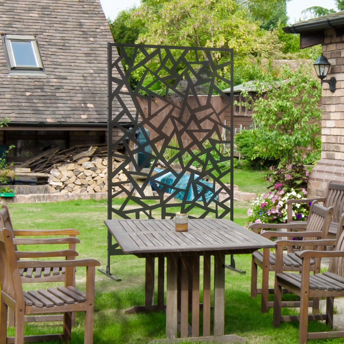 Outsunny Privacy Screen - Willow Style Outdoor Decorative Panel