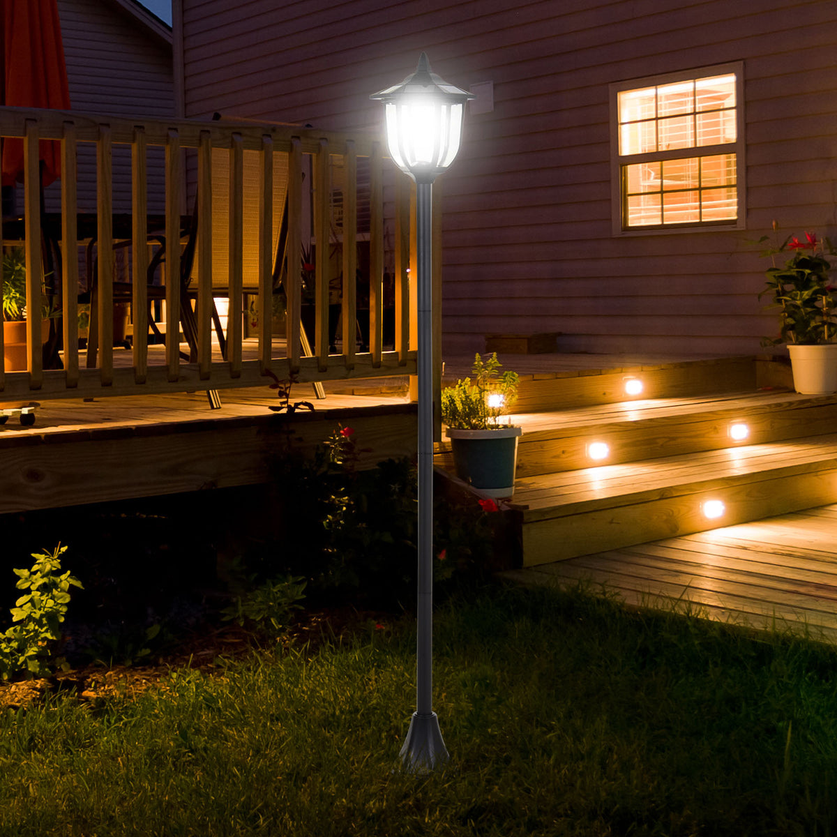 Torches solaires extérieures 6 LED résistantes à l'eau