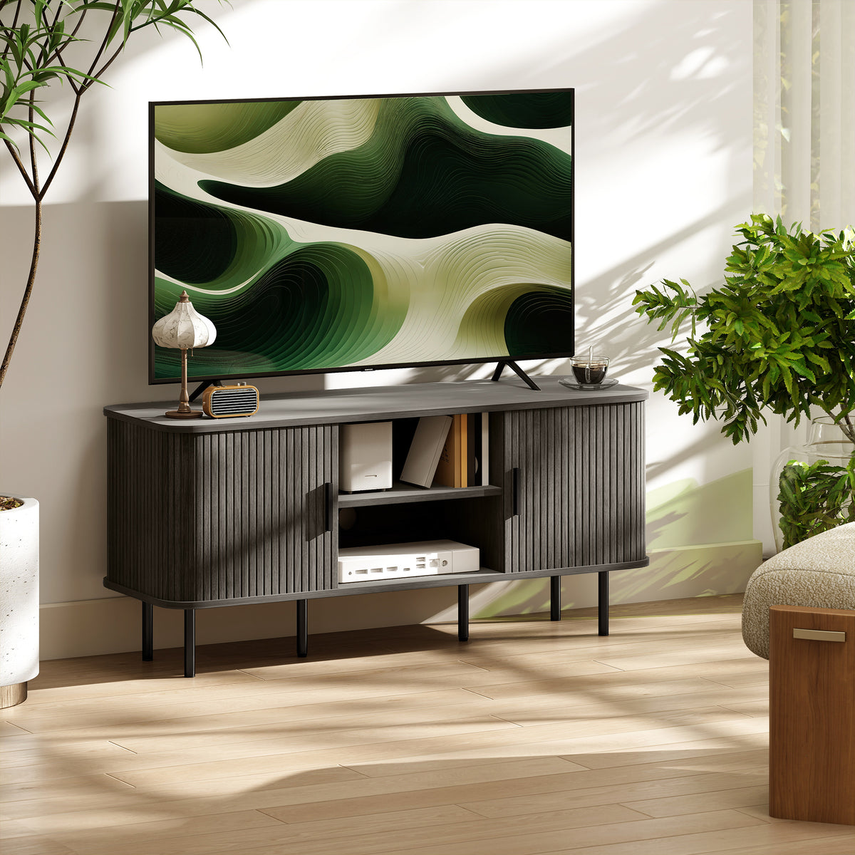 Meuble TV avec rangement pour télé jusqu'à 55 po