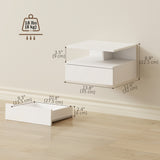 Tables de chevet flottantes murales avec tiroir — lot de 2
