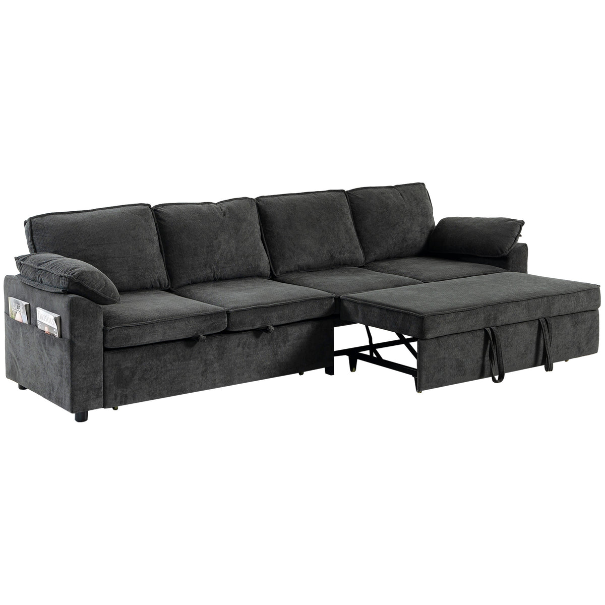 Causeuse convertible double extraction tissu chenille