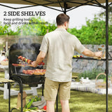 Gazebo de barbecue escamotable UPF 50+ avec 2 tablettes