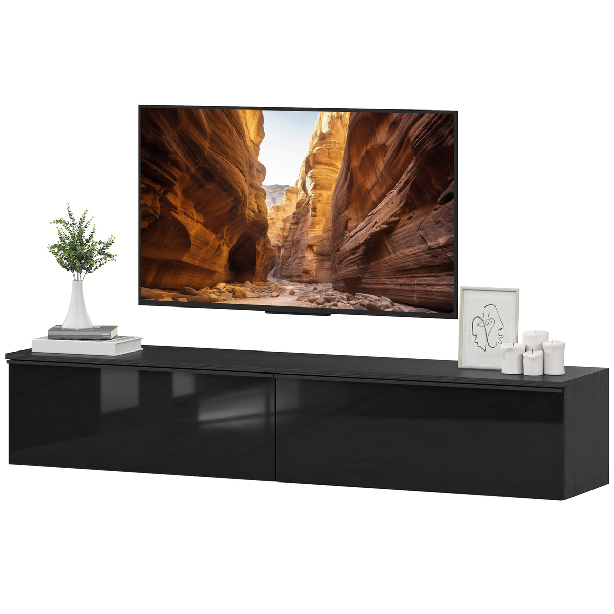 Meuble TV mural suspendu moderne