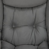 Chaise d'appoint capitonnée avec repose-pieds