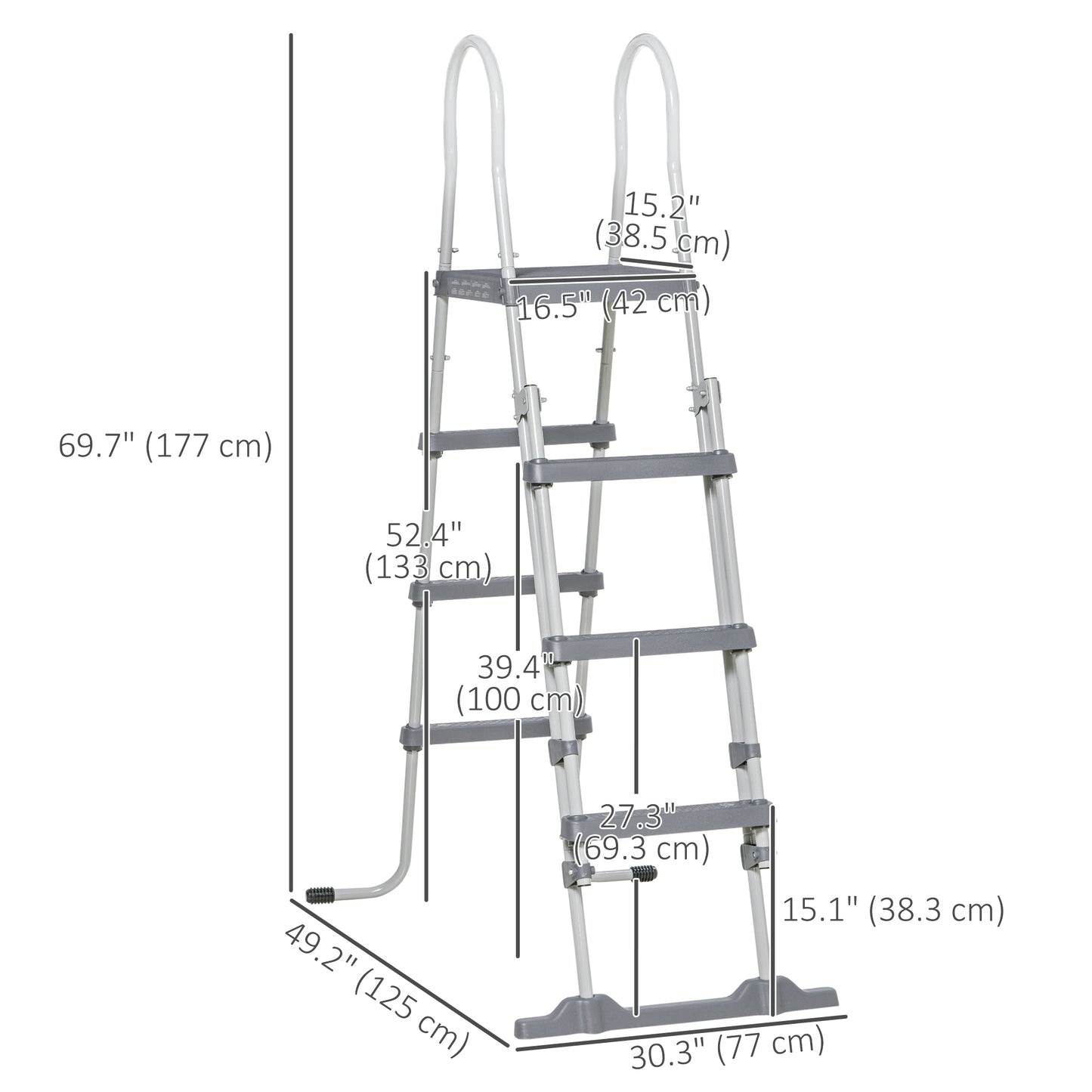 Échelle de piscine hors-terre 122 cm hauteur