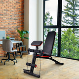 Banc d'entraînement pliable réglable pour musculation à domicile