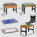 Table multi-jeux 5-en-1 avec baby-foot, billard, hockey