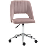 Chaise de bureau mi-hauteur velours forme festonnée pivotante