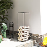 Porte-bûches vertical robuste pour foyer extérieur