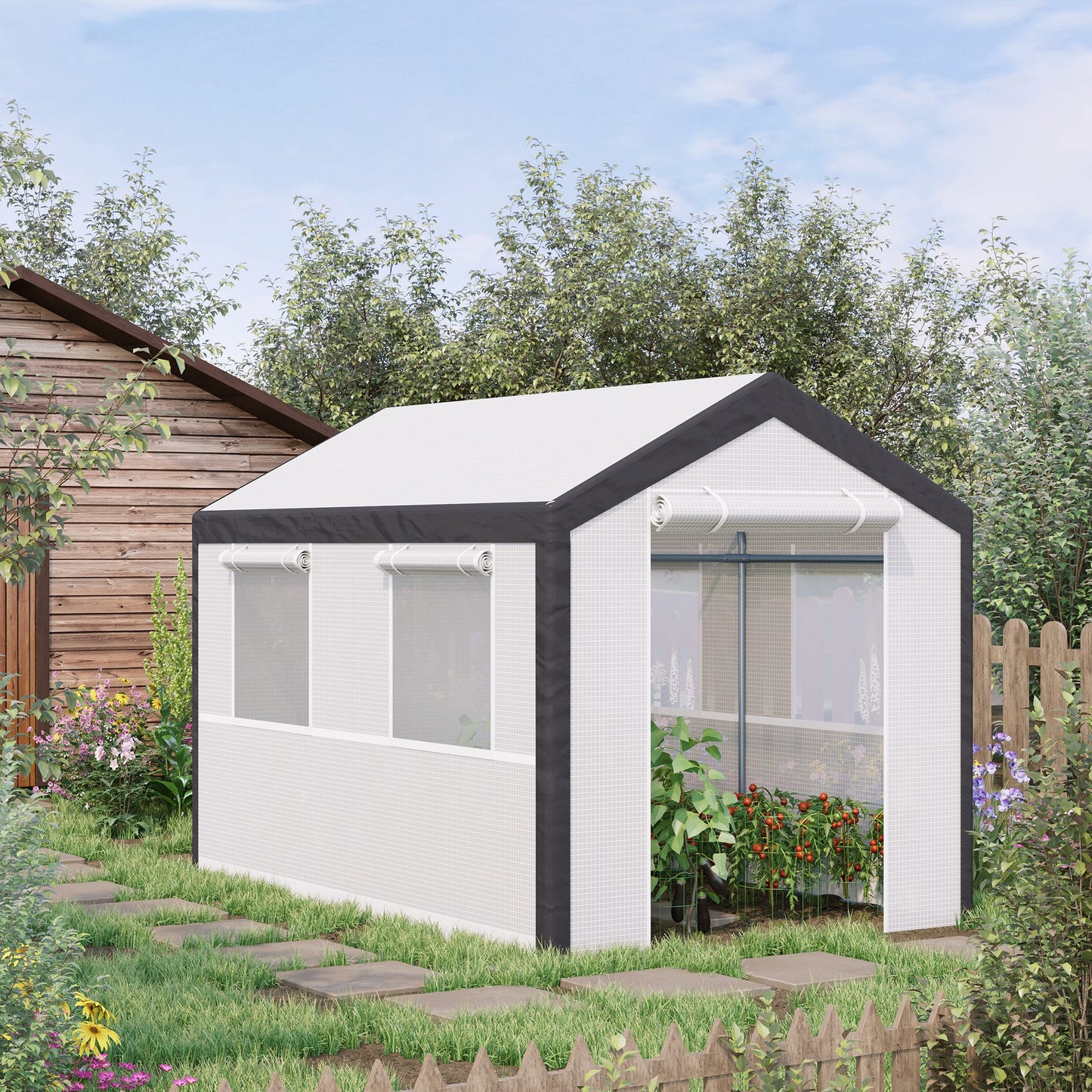 2x3m Heavy Duty Walk-in Greenhouse with Steel Frame