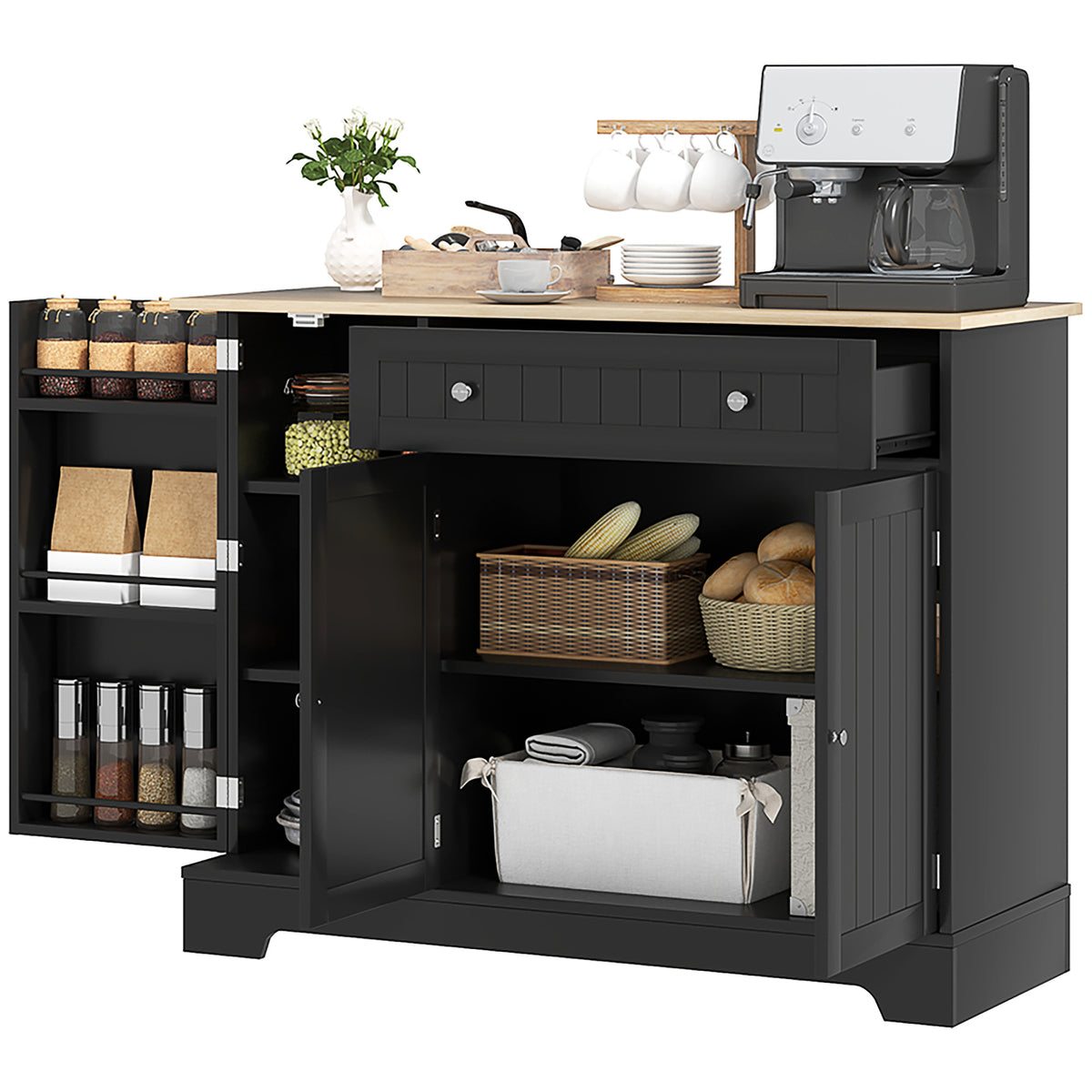 Buffet de cuisine moderne avec tiroir et étagère réglable